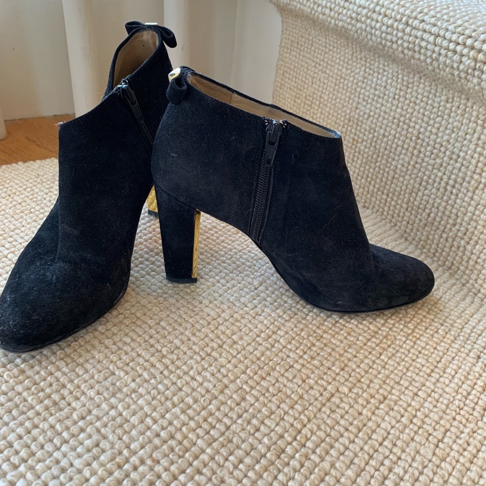 Kate spade black suede booties